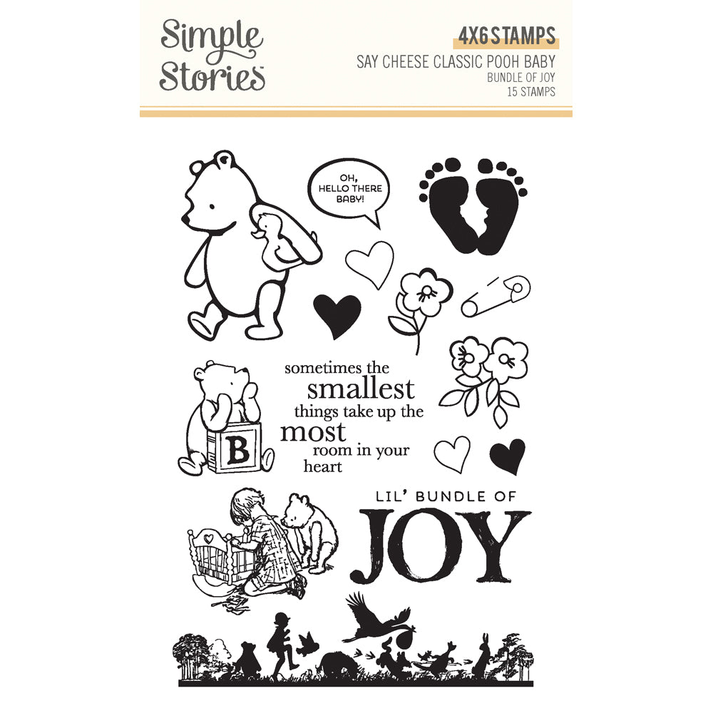 Simple Stories Classic Pooh Baby Photopolymer Stamps -Bundle Of Joy