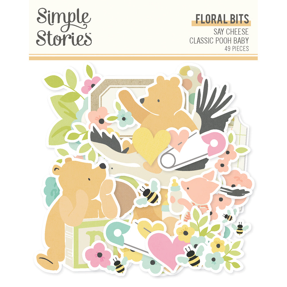 Simple Stories Classic Pooh Baby Bits & Pieces - Floral