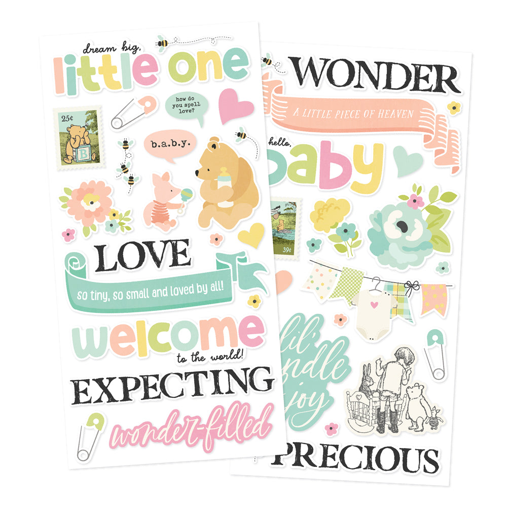 Simple Stories Classic Pooh Baby Foam Stickers