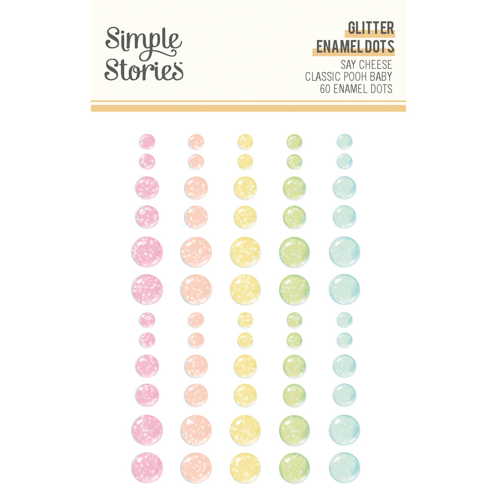 Simple Stories Classic Pooh Baby Glitter Enamel Dots