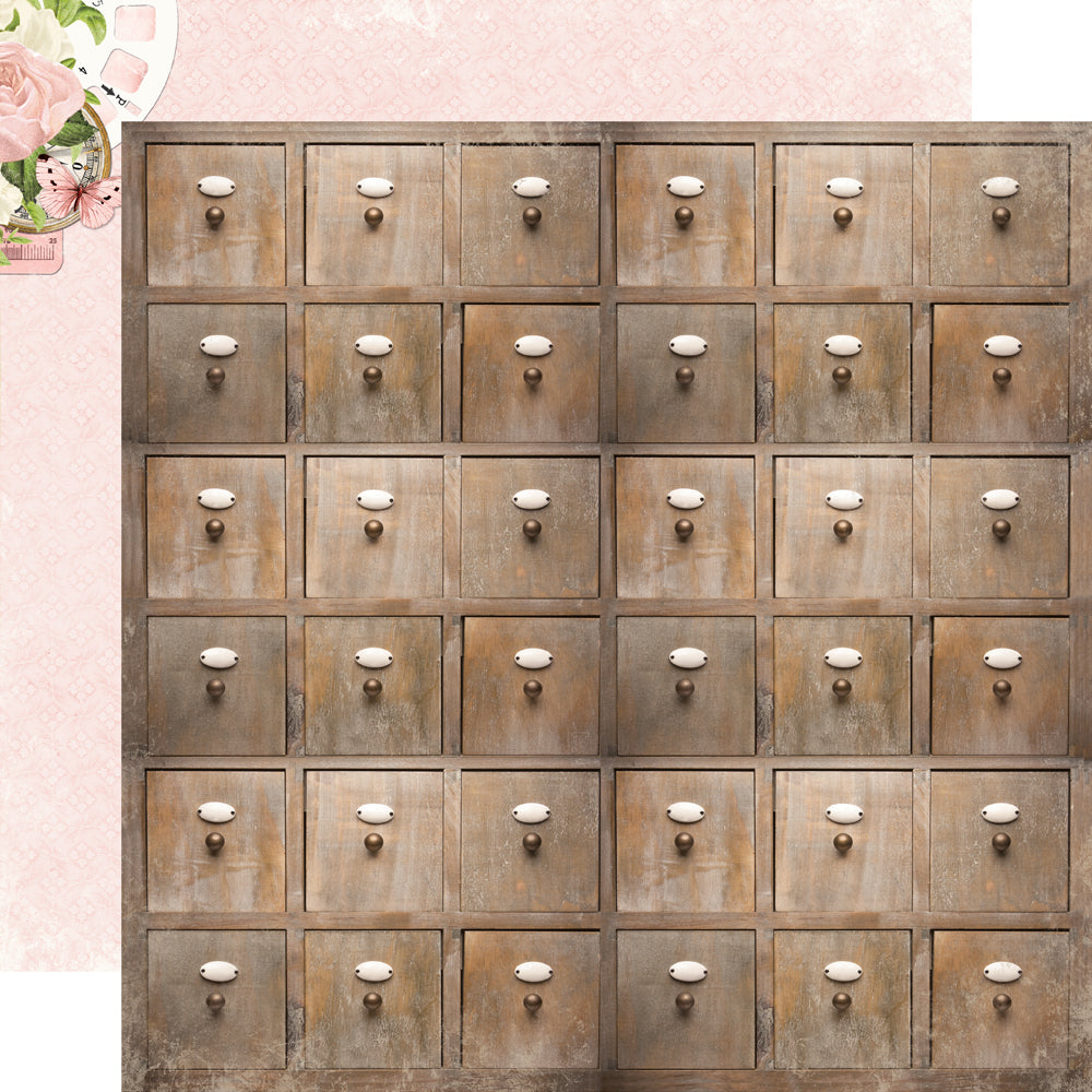 Simple Vintage Junk Drawer Collection Kit 12"x12"