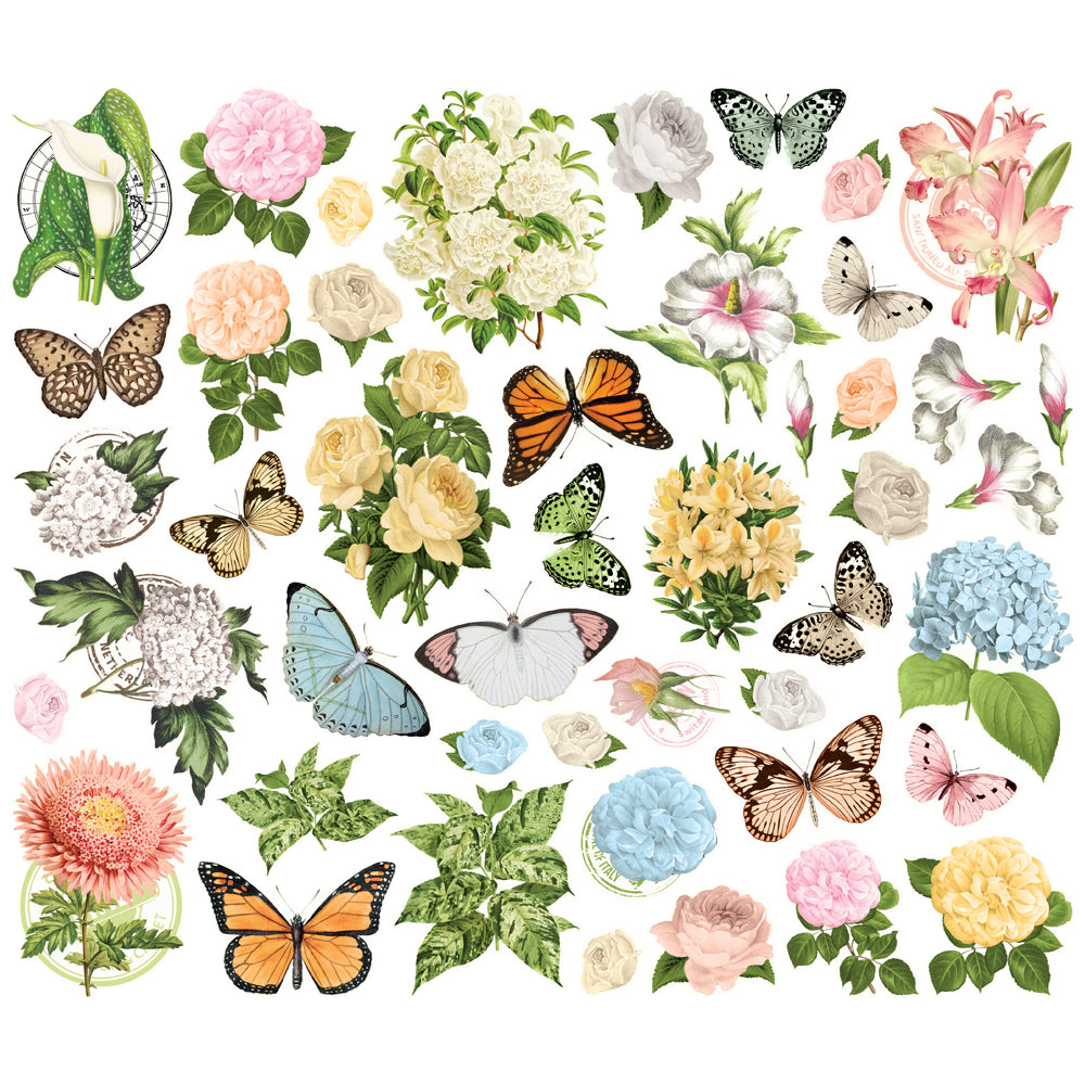 Simple Vintage Junk Drawer Bits & Pieces - Floral