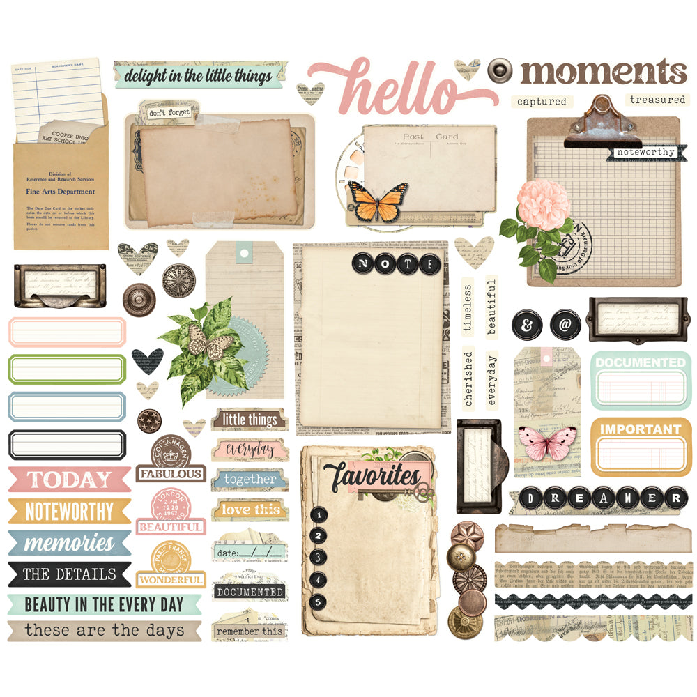 Simple Vintage Junk Drawer Bits & Pieces - Journal