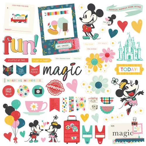 Say Cheese Happiest Place - Chipboard Pieces