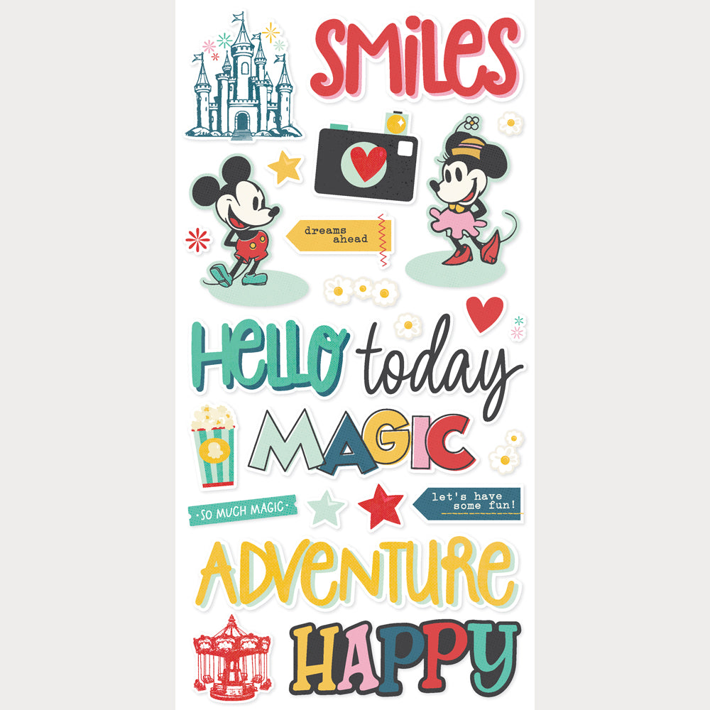 Say Cheese Happiest Place - Foam Stickers