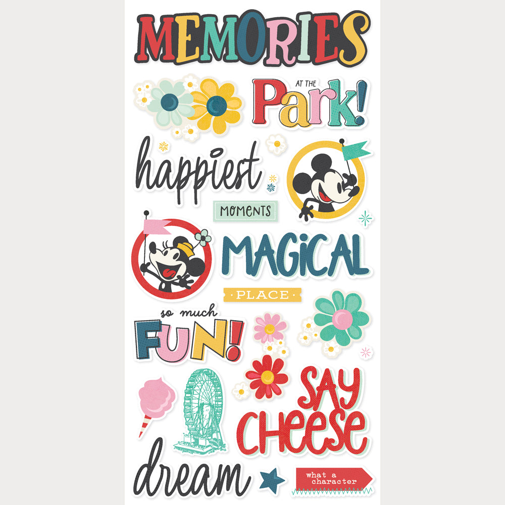 Say Cheese Happiest Place - Foam Stickers