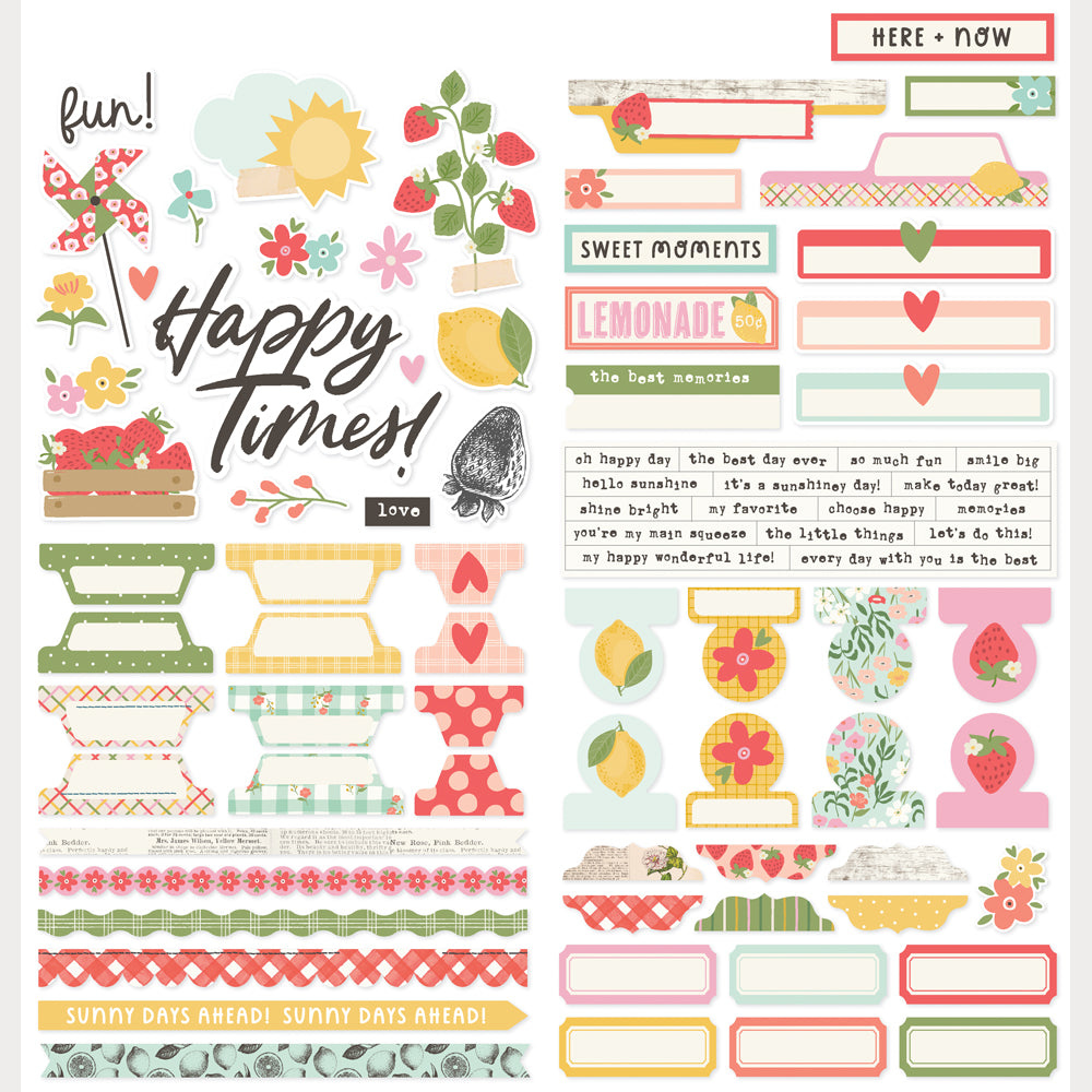 Pink Lemonade  - Cardstock Stickers Basics