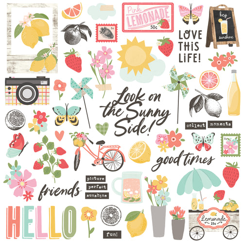 Pink Lemonade - Chipboard Pieces