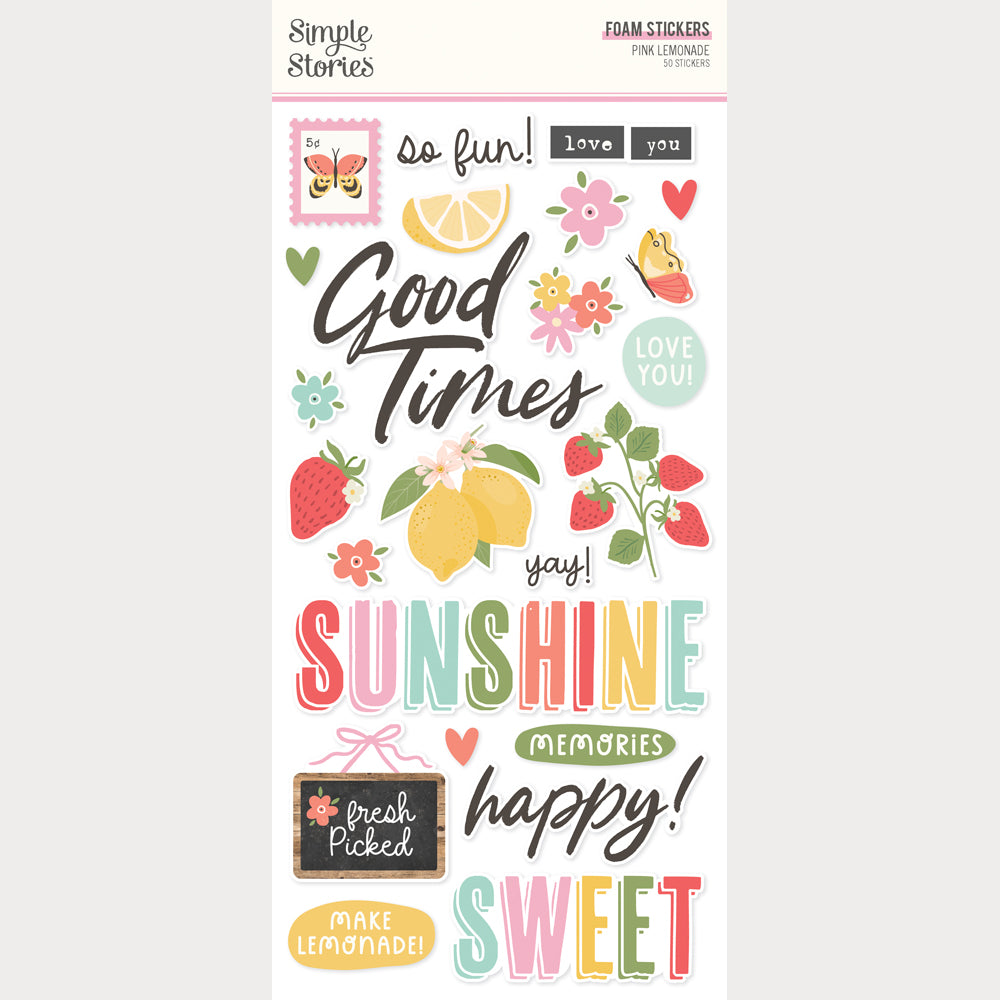 Pink Lemonade - Foam Stickers