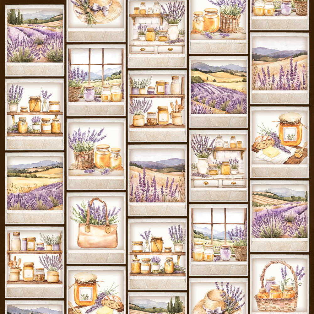 Simple Vintage Lavender Fields -  Sunshine & Honey
