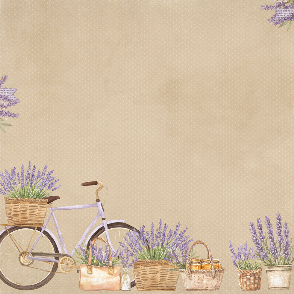 Simple Vintage Lavender Fields -  Life Is Sweet
