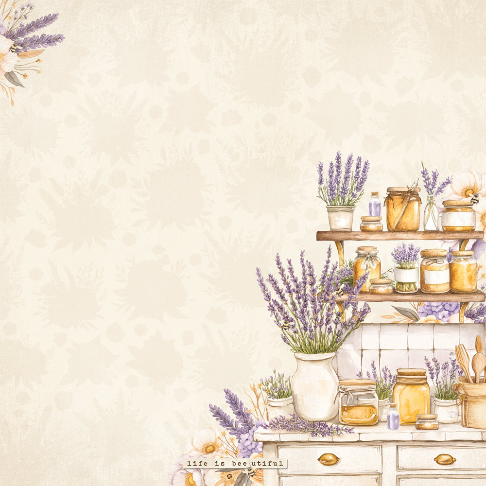 Simple Vintage Lavender Fields -  Stay Golden
