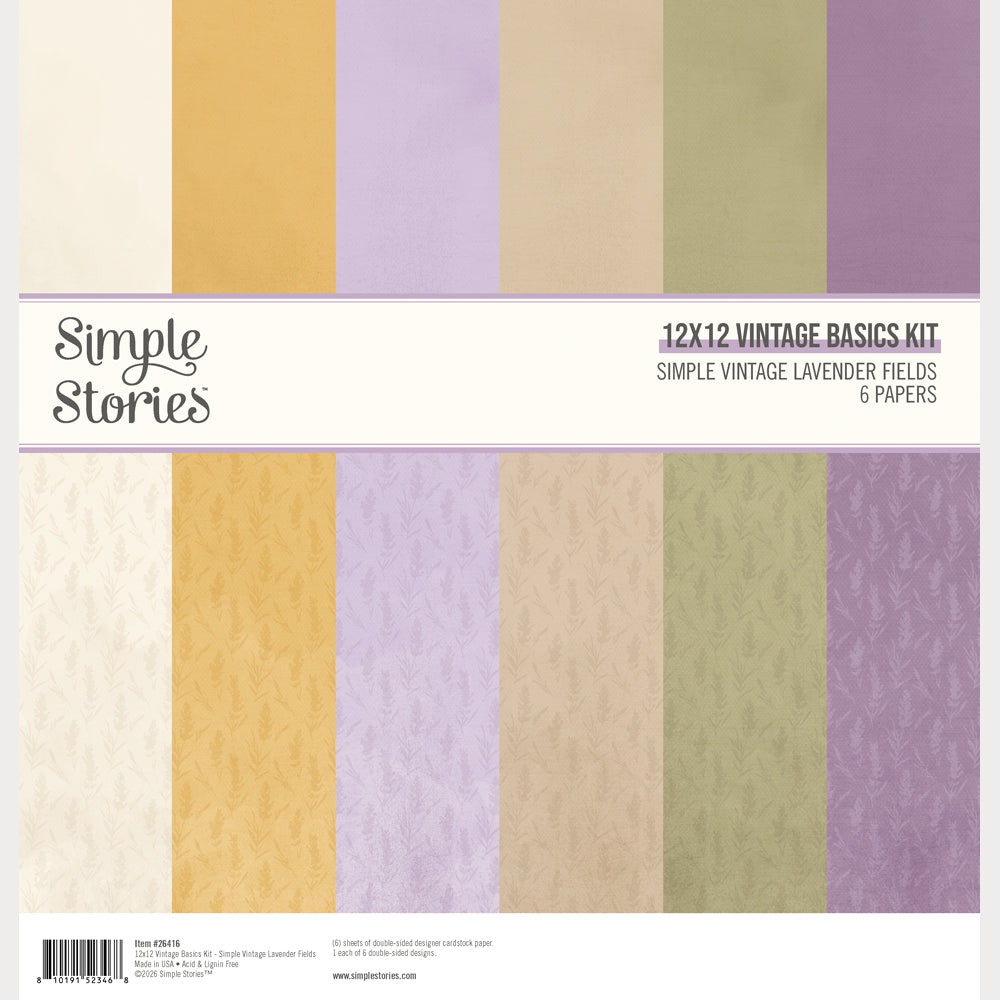 Simple Vintage Lavender Fields - 12x12 Vintage Basics Kit