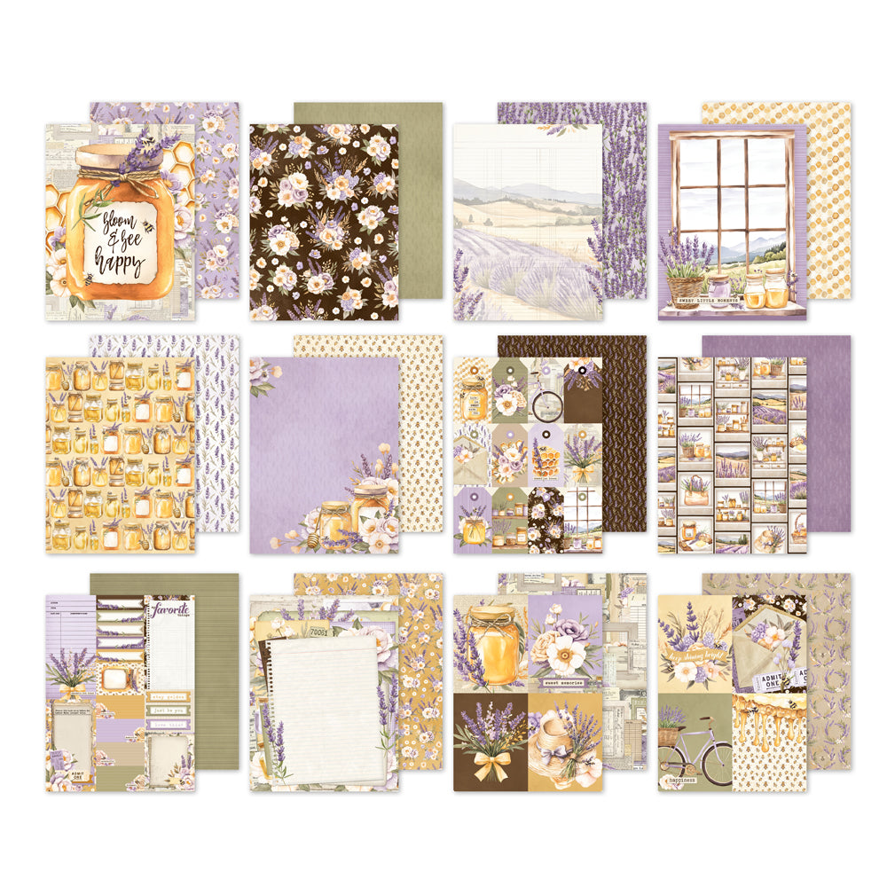 Simple Vintage Lavender Fields - 6x8 Pad