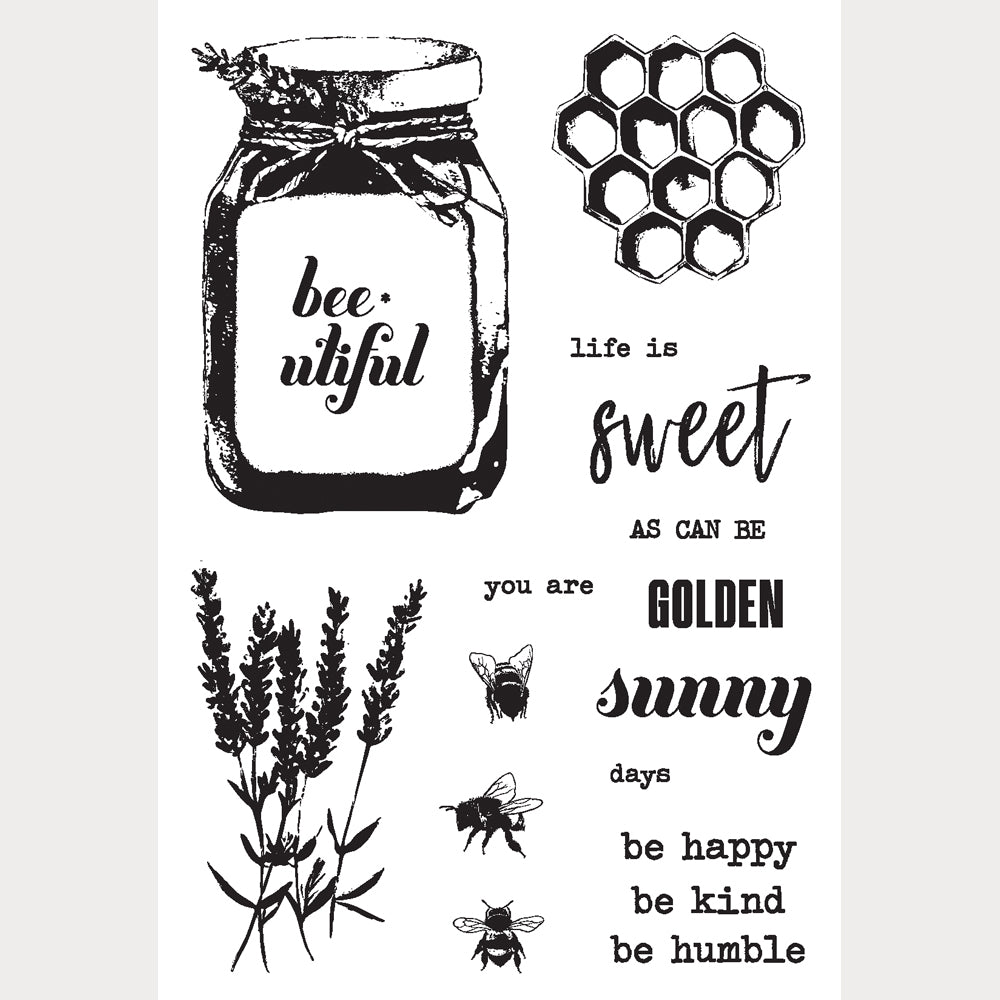 Simple Vintage Lavender Fields - Stamps