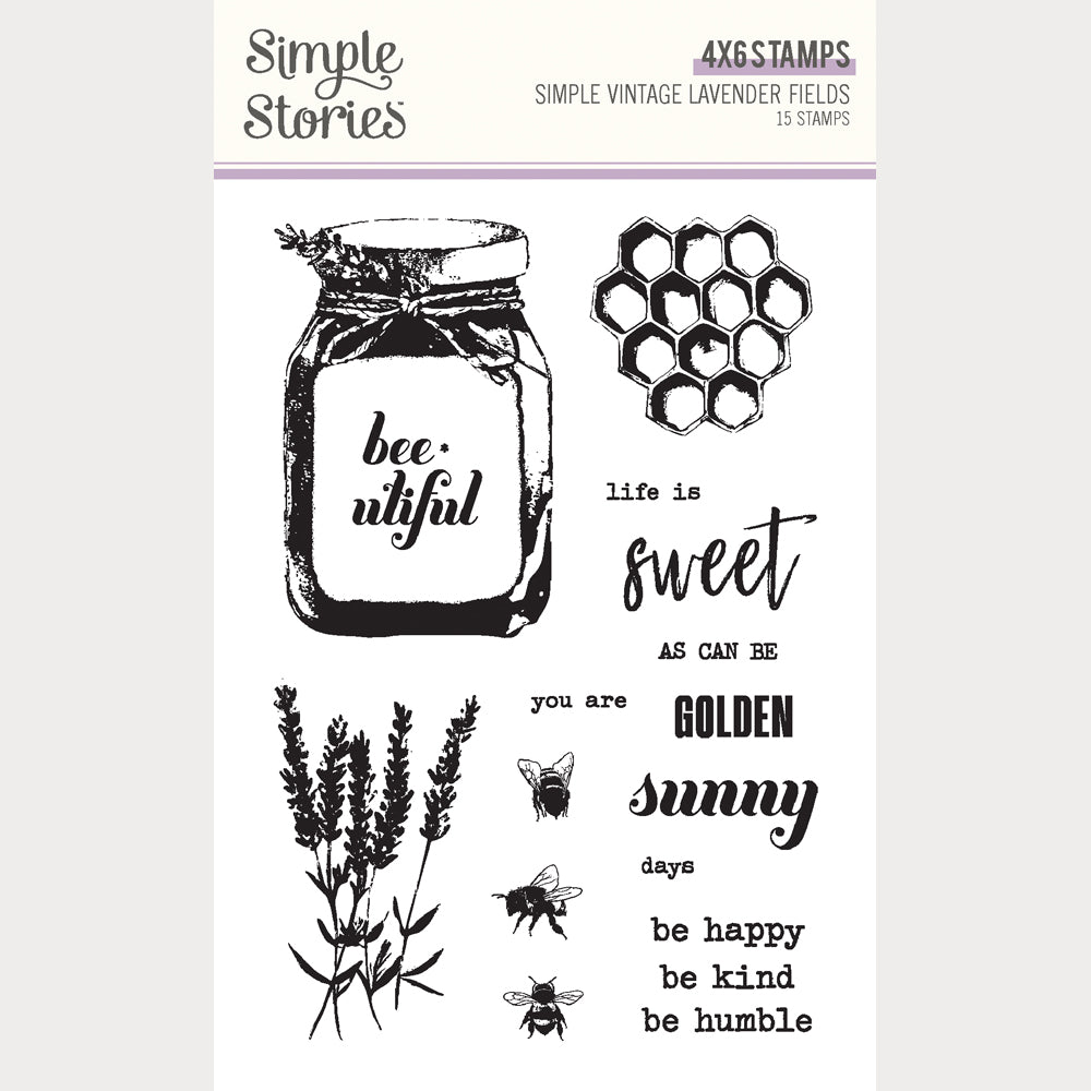Simple Vintage Lavender Fields - Stamps