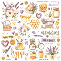Simple Vintage Lavender Fields - Chipboard Pieces