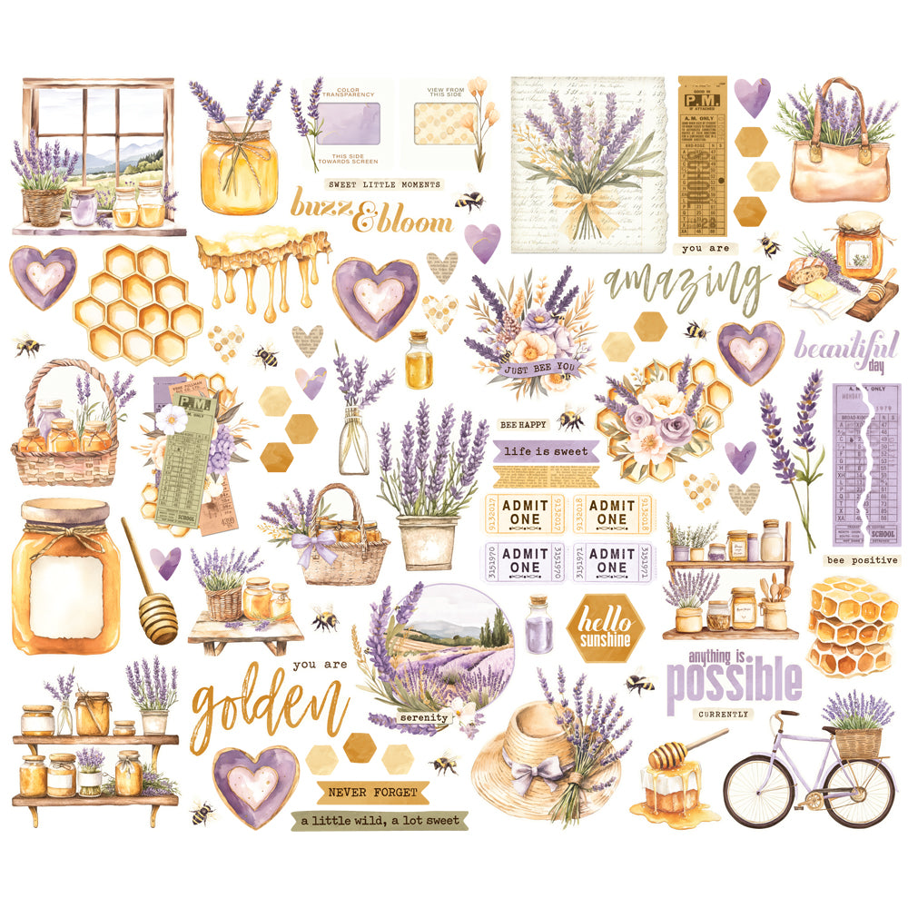 Simple Vintage Lavender Fields - Bits & Pieces