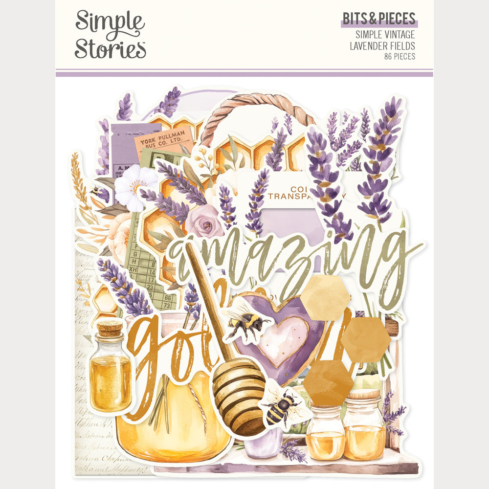 Simple Vintage Lavender Fields - Bits & Pieces