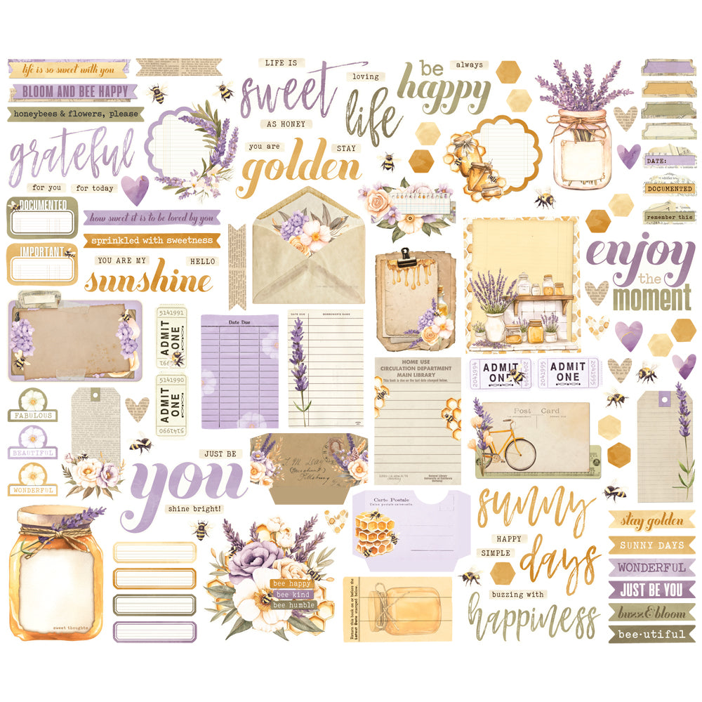 Simple Vintage Lavender Fields - Journal Bits & Pieces
