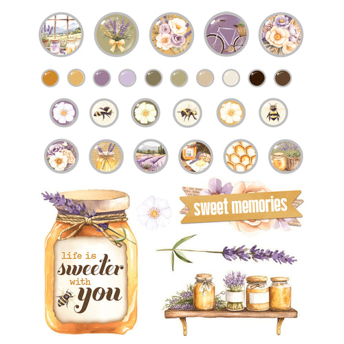 Simple Vintage Lavender Fields - Decorative Brads