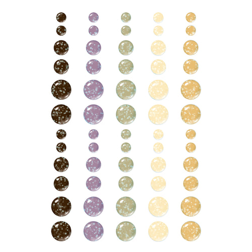 Simple Vintage Lavender Fields - Glitter Enamel Dots