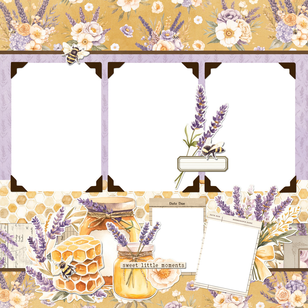 Simple Vintage Lavender Fields - Simple Pages Page Kit