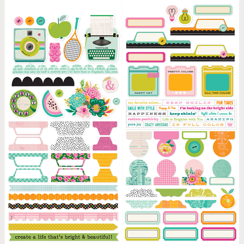 Color Me Happy - Cardstock Stickers Basics