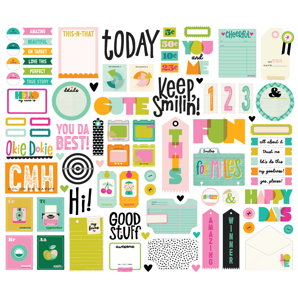 Color Me Happy - Journal Bits & Pieces | Simple Stories Scrapbooking ...