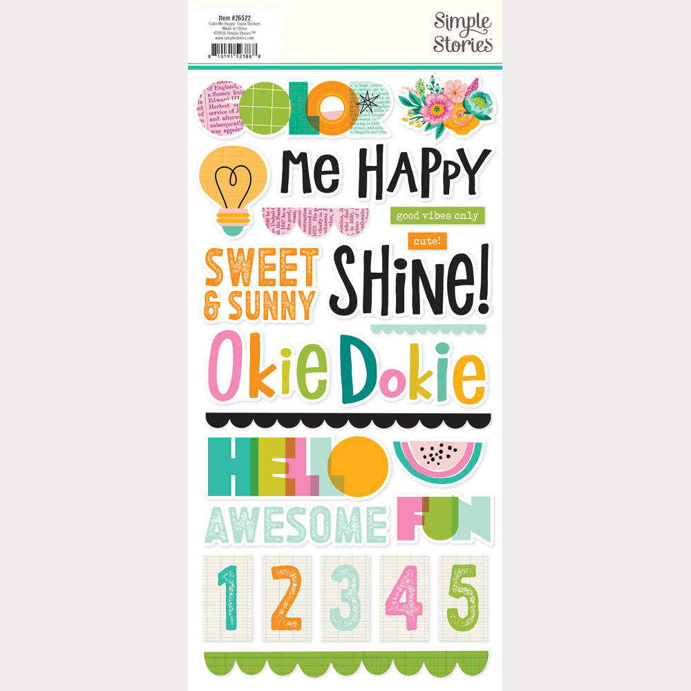 Color Me Happy - Foam Stickers