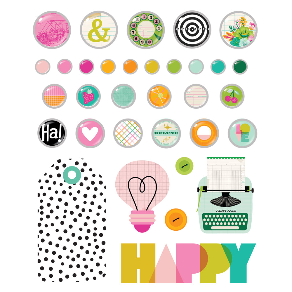 Color Me Happy - Decorative Brads