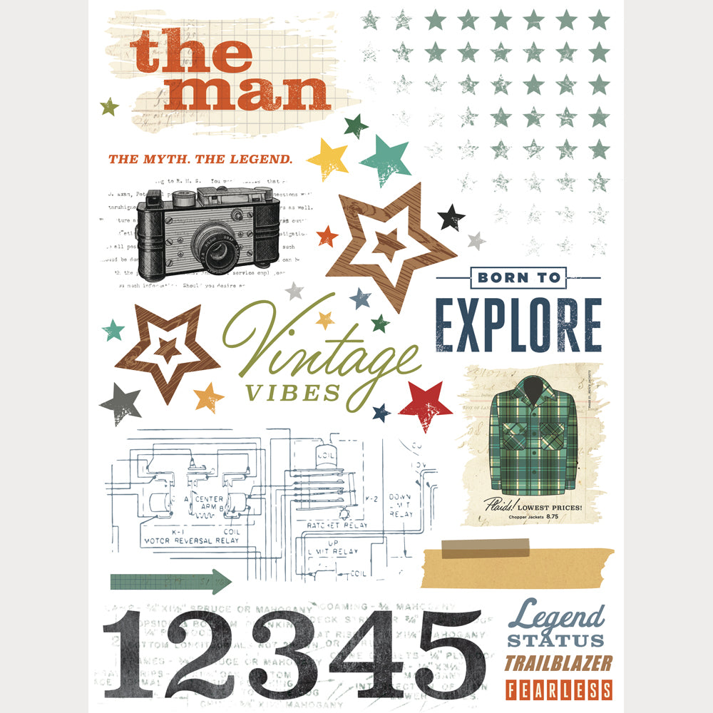 Rustic Legend - Rub Ons