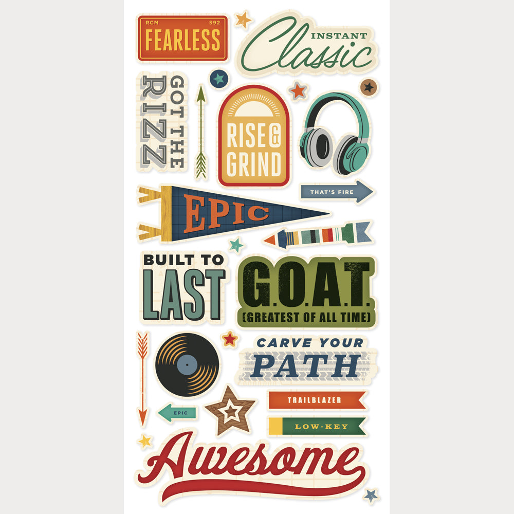 Rustic Legend - Foam Stickers