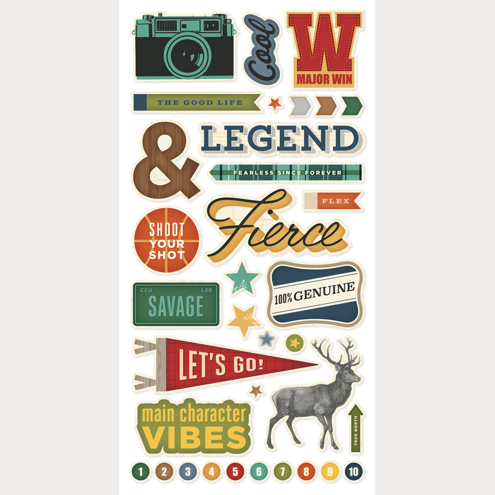Rustic Legend - Foam Stickers