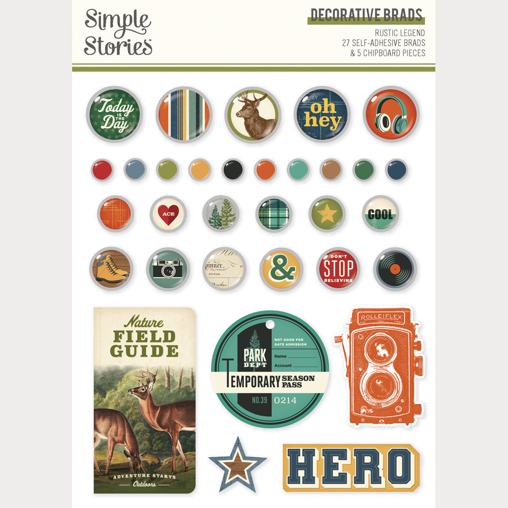 Rustic Legend - Decorative Brads