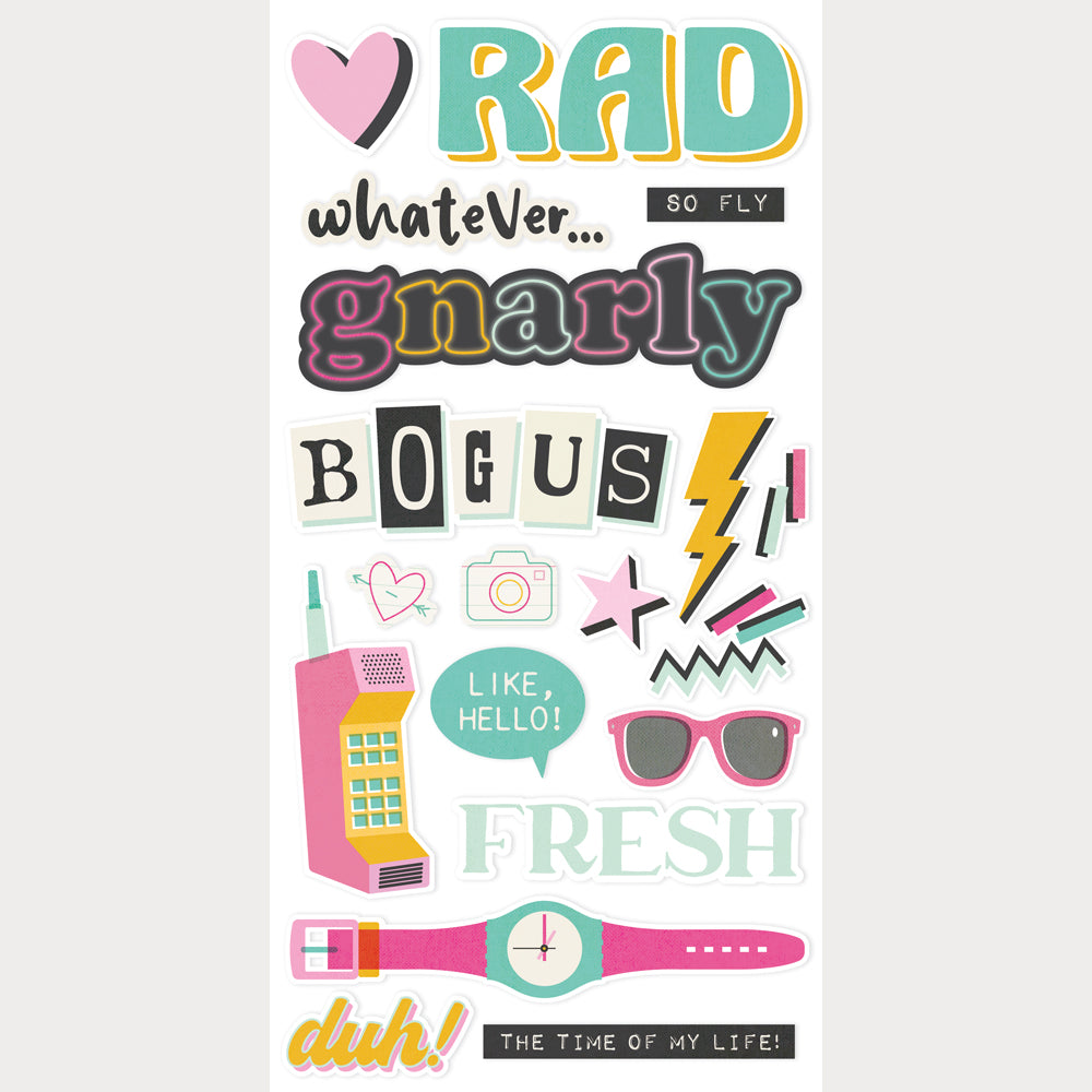 Totally 80's - Foam Stickers