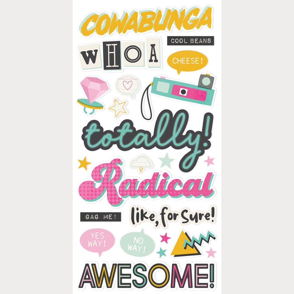 Totally 80's - Foam Stickers