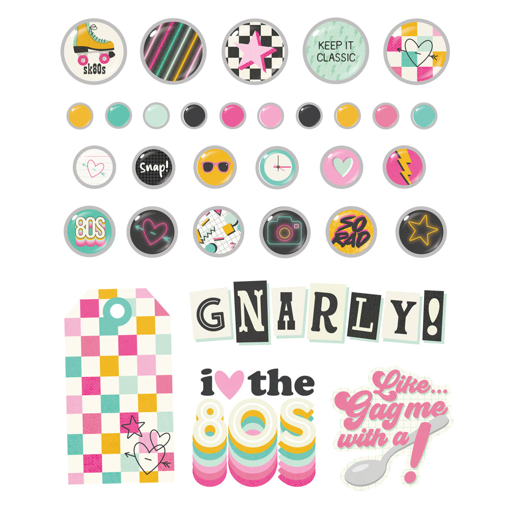 Totally 80's - Decorative Brads