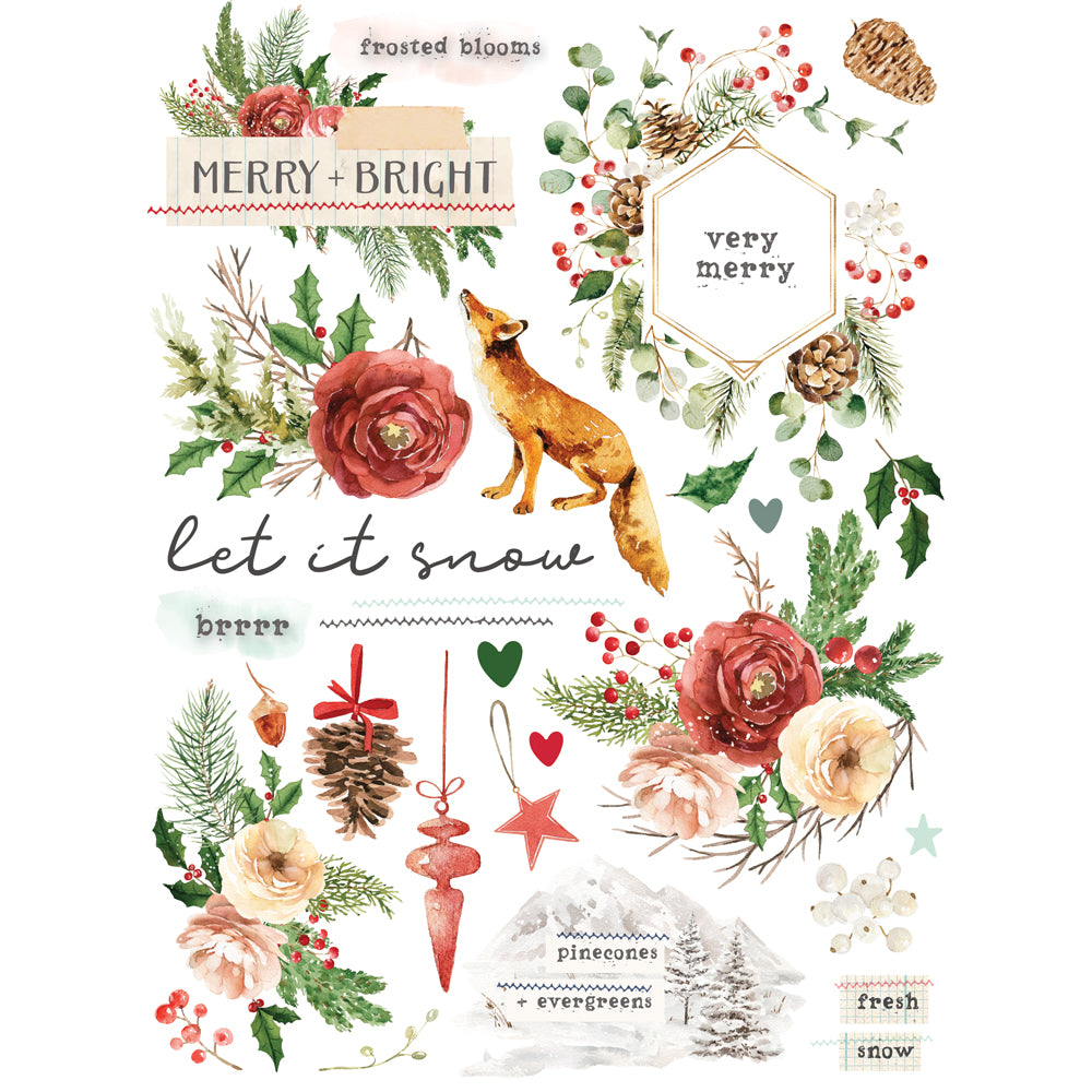 Simple Vintage Evergreen Memories - Rub Ons