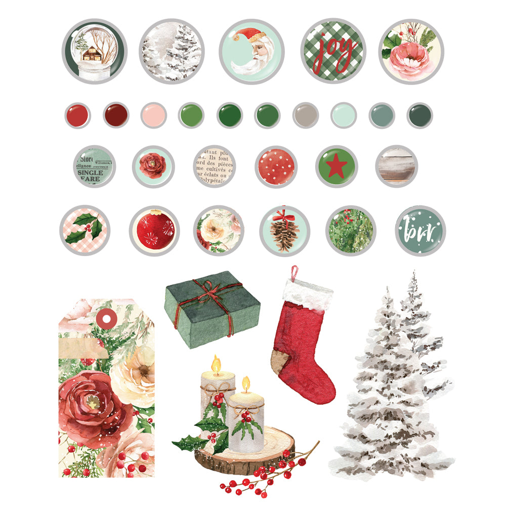 Simple Vintage Evergreen Memories - Decorative Brads