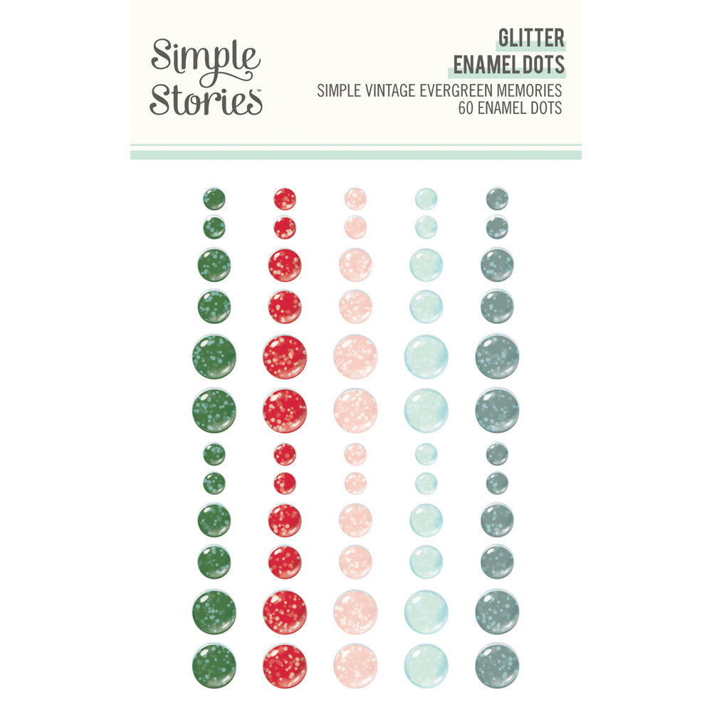 Simple Vintage Evergreen Memories - Glitter Enamel Dots