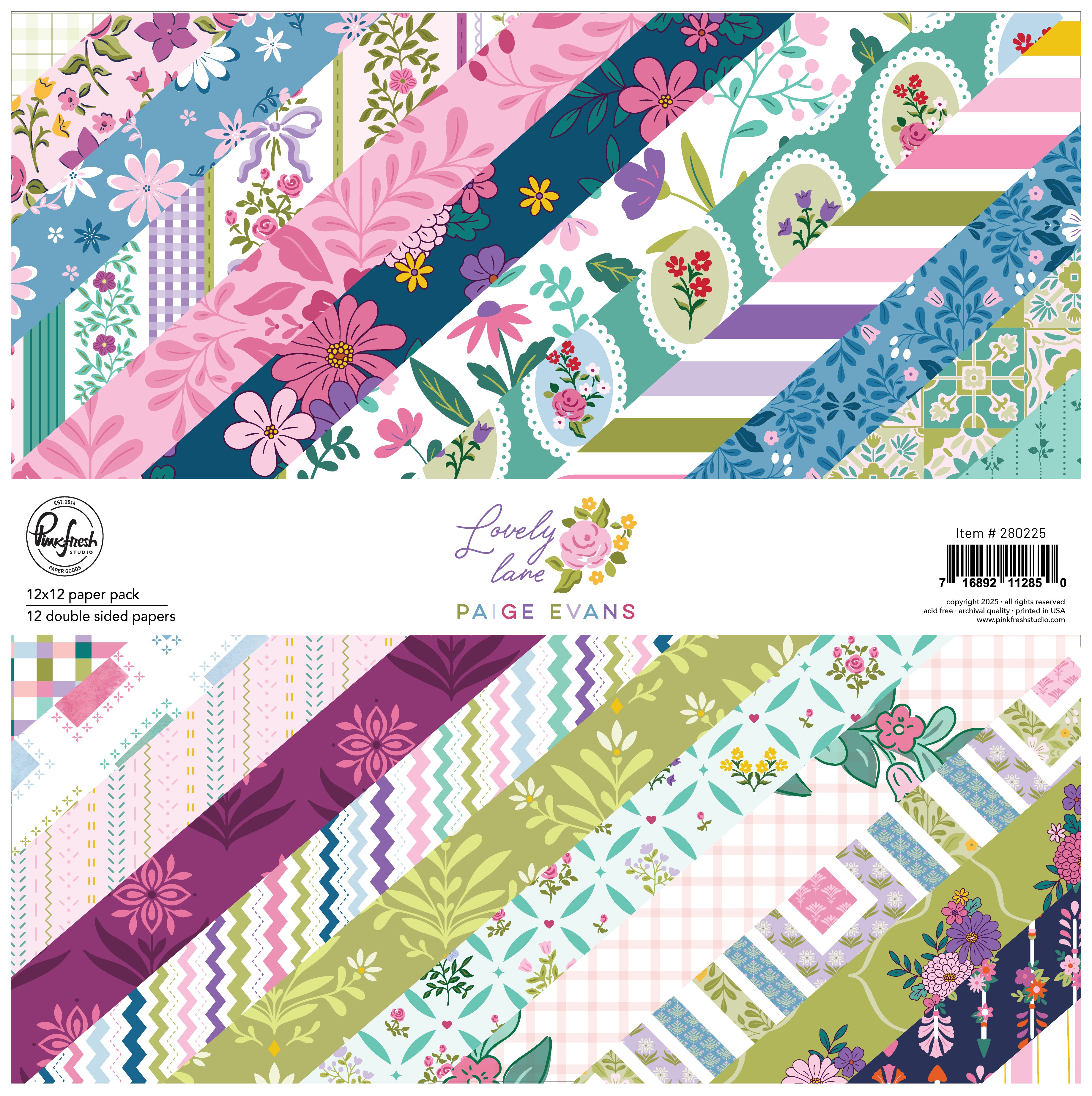 Pinkfresh Studio Lovely Lane 12"x12" Paper Pack