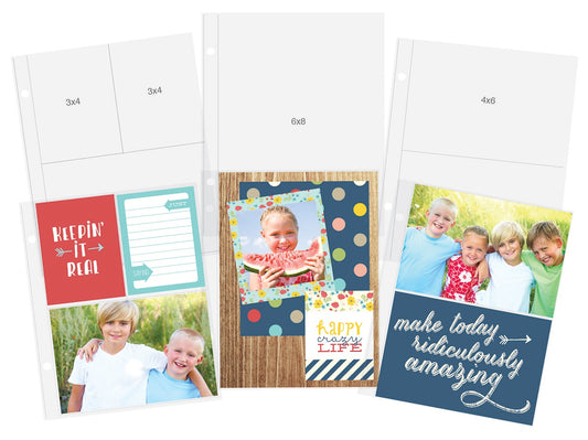 Simple Stories Sn@p! Pocket Pages For 6x8 Binders - Variety Pack