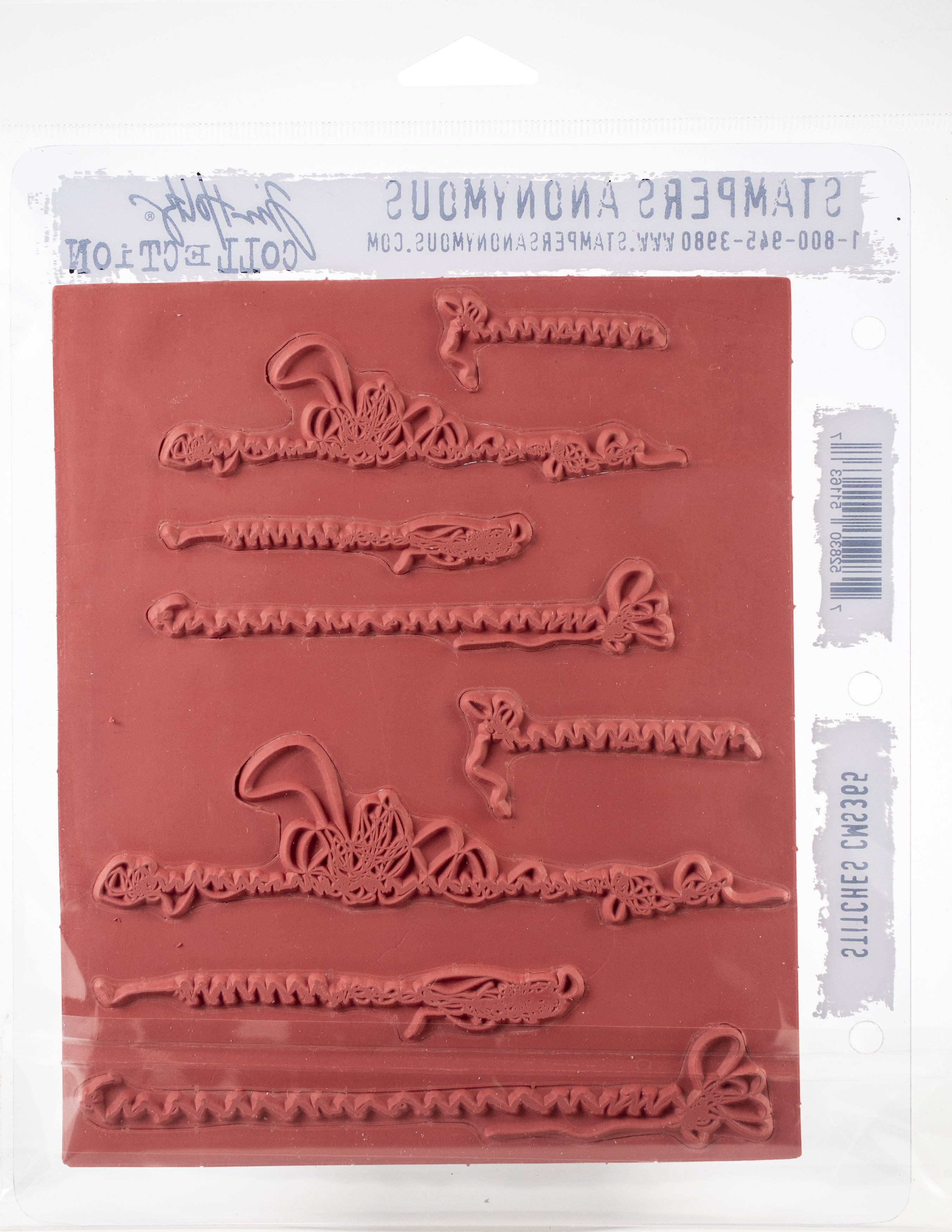 Tim Holtz Cling Stamps 7"X8.5"-Stitches