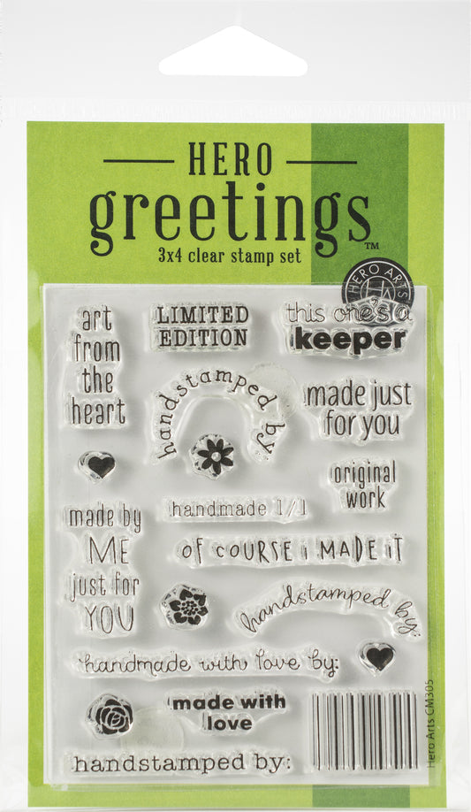 Hero Arts Greetings Clear Stamps 3"X4"-Limited Edition