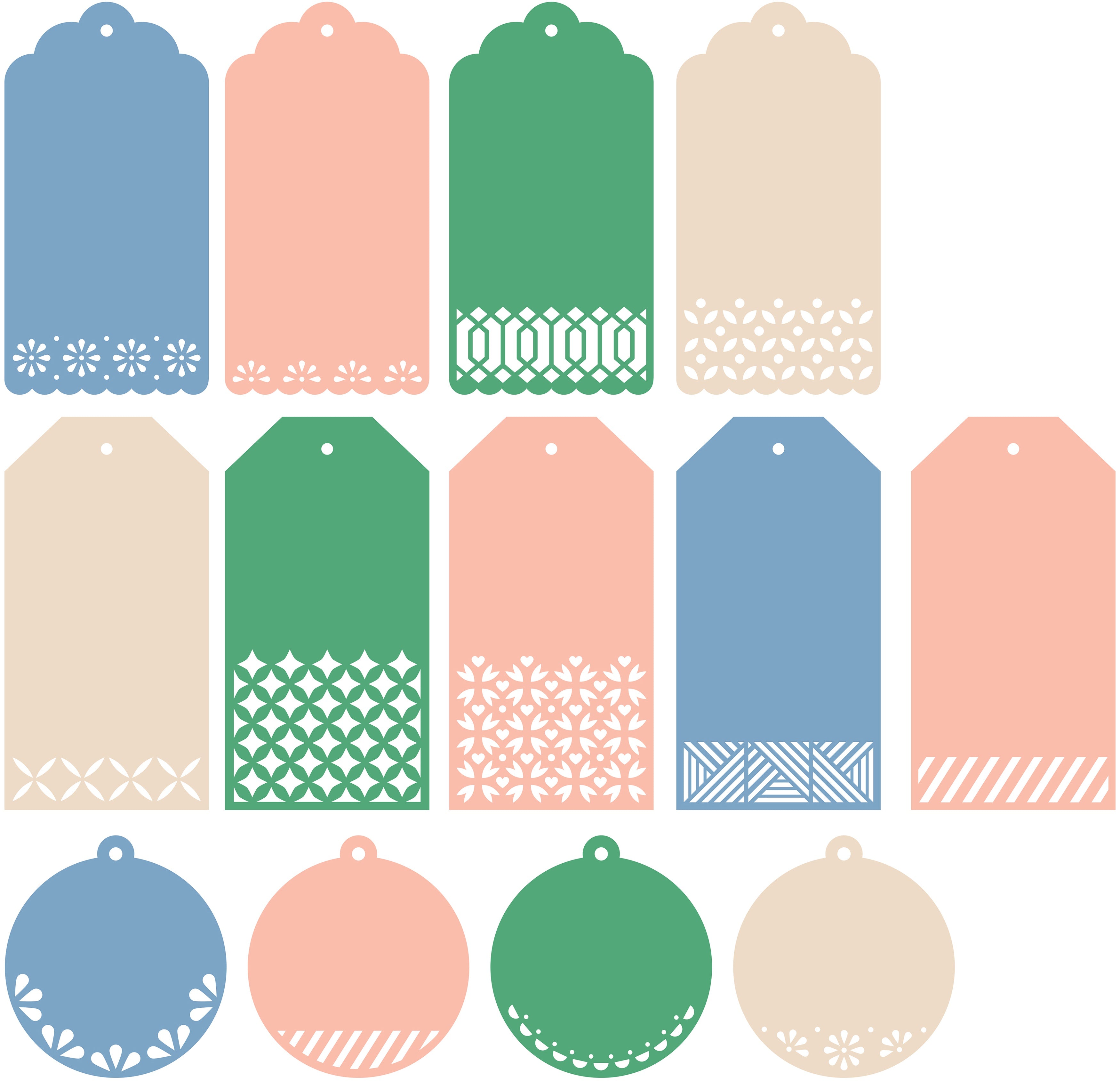 Pinkfresh Studio Essentials Die Set-Classic Tags With Fillable Elements