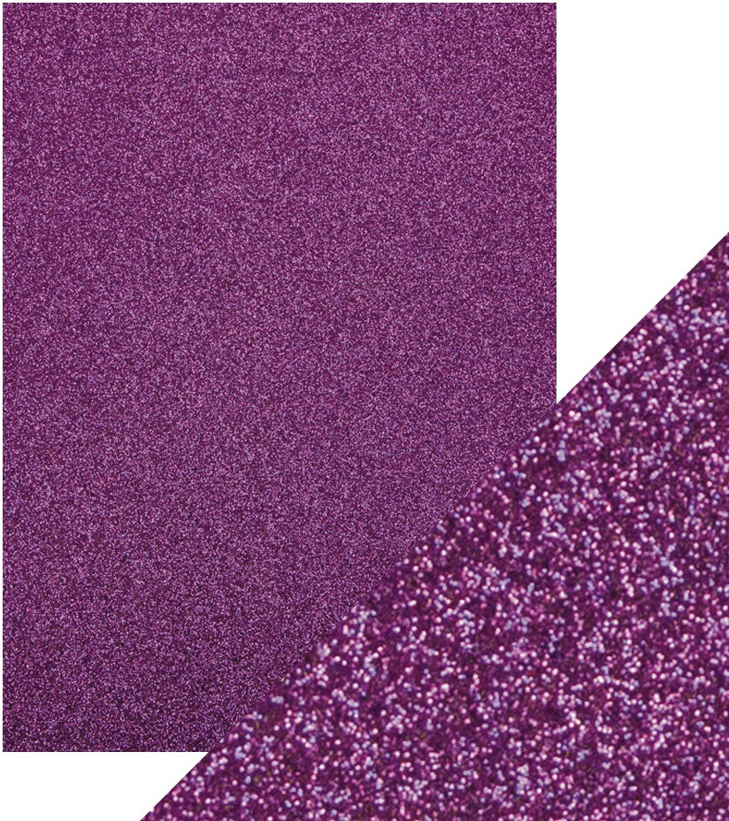 Craft Perfect Glitter Cardstock 8.5"x11"-Nebula Purple