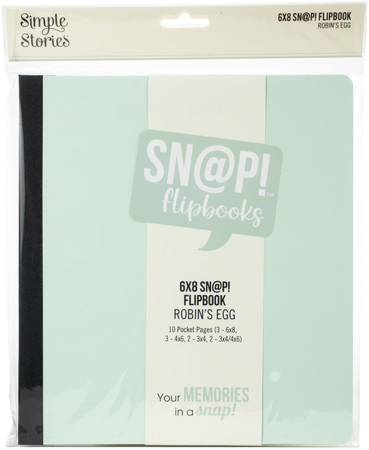 Simple Stories Sn@p! Flipbook 6"X8"-Robin's Egg