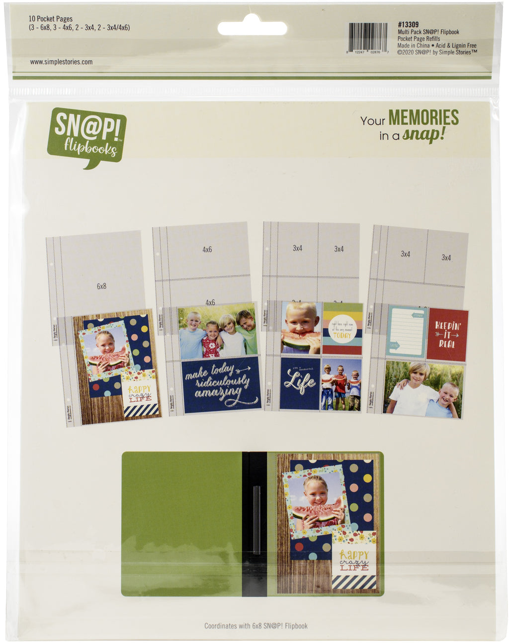 Sn@p! Pocket Pages For 6"x8" Flipbooks - Multi Pack