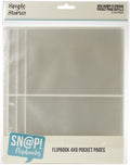 Sn@p! Pocket Pages For 6"x8" Flipbooks - 4"x6" Pockets
